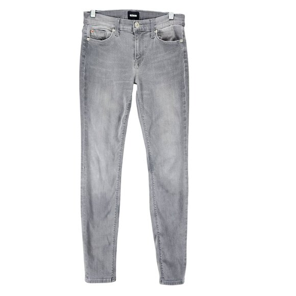 Hudson Jeans Womens 26 Nico Gray Stretch Mid Rise Super Skinny *Read* - Picture 1 of 16